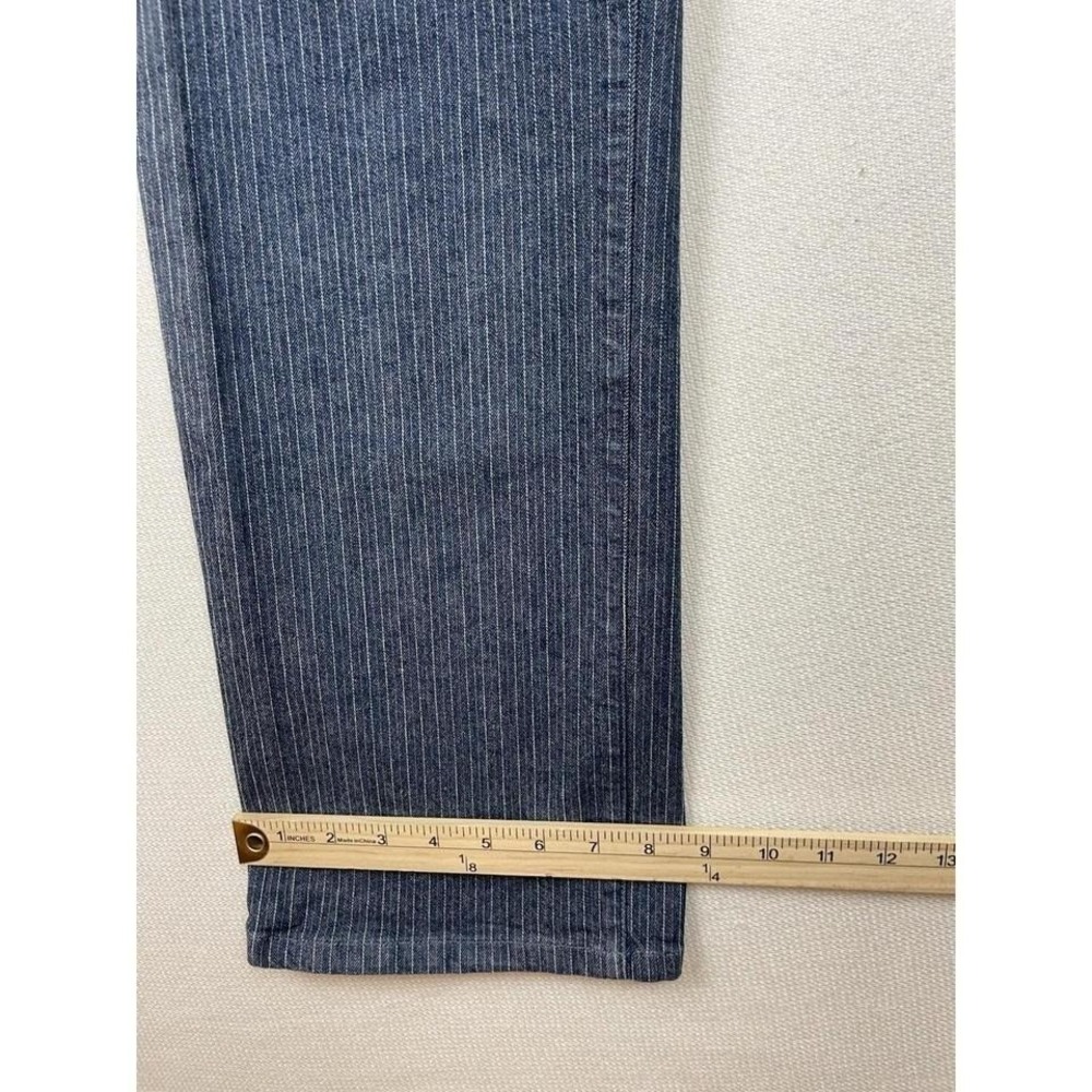 Ann Taylor Women's Jeans Pants Size‎ 6 Stretch Striped 30X29.5 Mid-Rise Straight - Picture 3 of 8